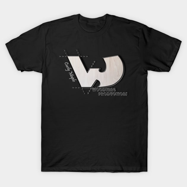 Curly Maple Hardwood Design T-Shirt by Woodtang Productions